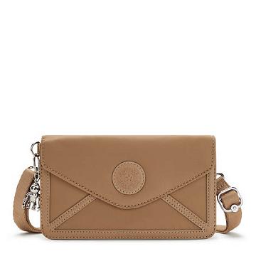 Kipling New Lelio Crossbody Bags Soft Almond | CA 1206FD